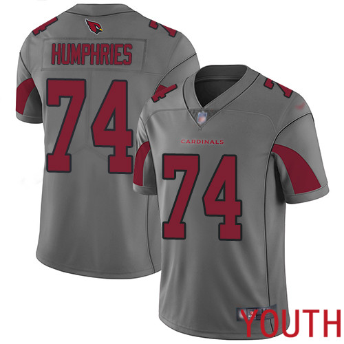Arizona Cardinals Limited Silver Youth D.J. Humphries Jersey NFL Football #74 Inverted Legend